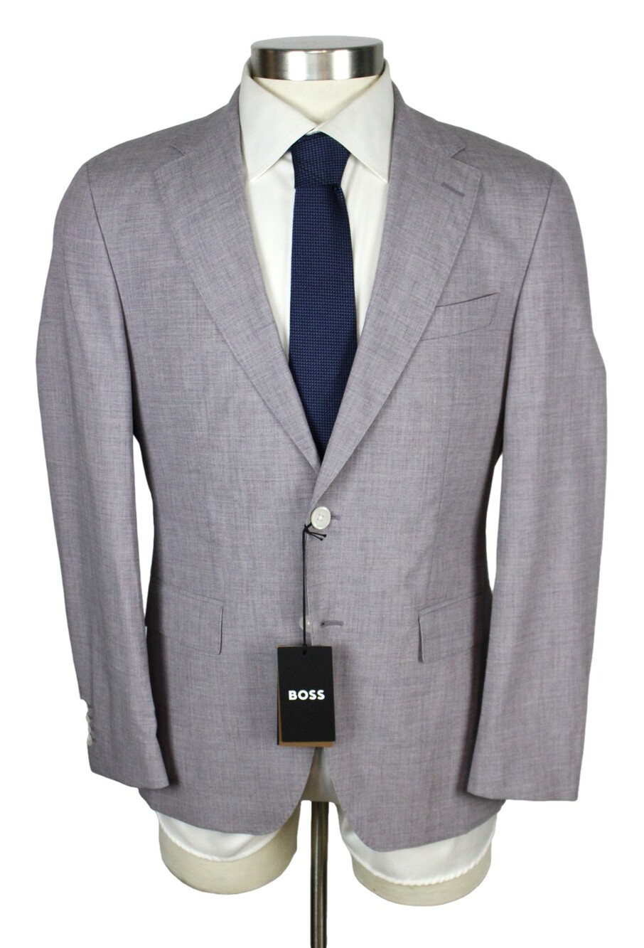 Hugo Boss Hutson Sport Coat 38 S Mens Slim Fit Pastel Purple Wool Cotton Stretch